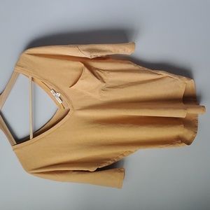 Yellow/Orange Express 3/4 Sleeve XS Tee